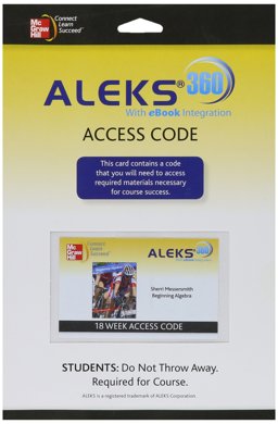 ALEKS 360 Access Card 18 Weeks for Beginning Algebra