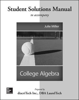 Students Solutions Manual for College Algebra