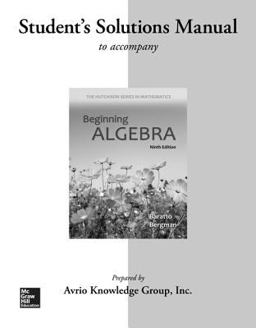 Student Solutions Manual for Beginning Algebra