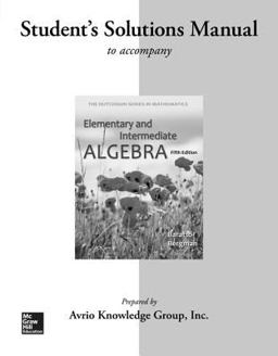 Student Solutions Manual for Elementary & Intermediate Algebra