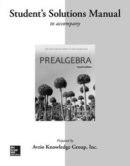 Student Solutions Manual for Prealgebra