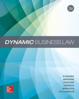Loose-Leaf Dynamic Business Law 3rd 9780077618360 Front Cover