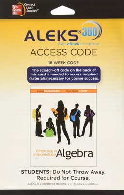 ALEKS 360 Access Card (18 Weeks) for Beginning & Intermediate Algebra