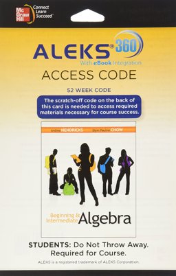 ALEKS 360 Access Card (52 Weeks) for Beginning & Intermediate Algebra