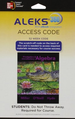 ALEKS 360 Access Card (52 Weeks) for Prealgebra & Introductory Algebra