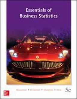 Essentials of Business Statistics 5th 9780078020537 Front Cover