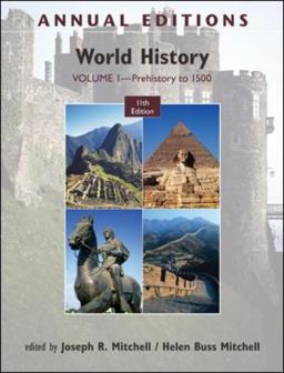 Annual Editions: World History, Volume 1: Prehistory To 1500 11th 9780078050879 Front Cover