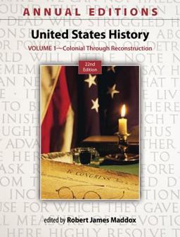 United States History Colonial Through Reconstruction 22nd 9780078051142 Front Cover