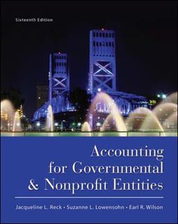 Accounting for Governmental and Nonprofit Entities 16th 9780078110931 Front Cover
