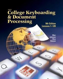 Gregg College Keyboarding and Document Processing)