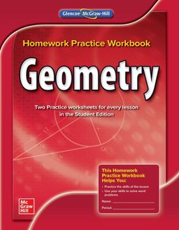 Geometry, Homework Practice Workbook  9780078908491 Front Cover