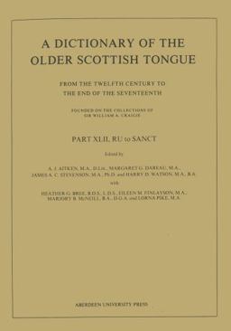 A Dictionary of the Older Scottish Tongue