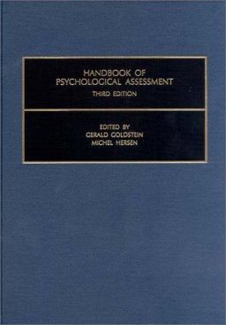 Handbook of Psychological Assessment
