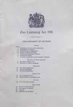 Zoo Licensing Act 1981