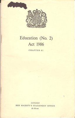Education (No. 2) Act 1986