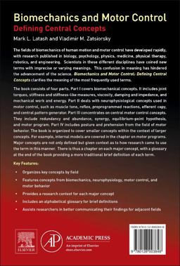 Biomechanics and Motor Control Defining Central Concepts  9780128003848 Front Cover