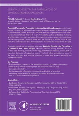 Essential Chemistry for Formulators of Semisolid and Liquid Dosages