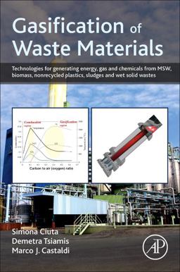 Gasification of Waste Materials Technologies for Generating Energy, Gas, and Chemicals from Municipal Solid Waste, Biomass, Nonrecycled Plastics, Sludges, and Wet Solid Wastes  9780128127162 Front Cover