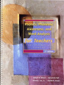 Phonics, Phonemic Awareness, and Word Analysis for Teachers
