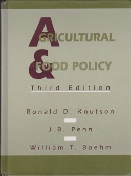 Agricultural and Food Policy 3rd 1995 9780130198600 Front Cover