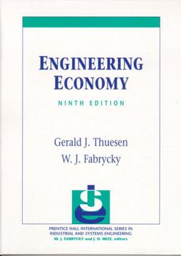 Engineering Economy 9th 9780130281289 Front Cover