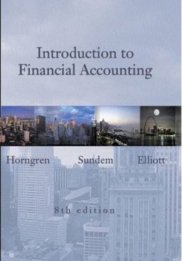 Introduction to Financial Accounting 8th 9780130323712 Front Cover