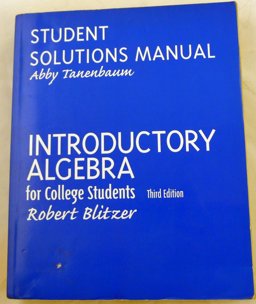 Introductory Algebra for College Students (Ssm) (P)