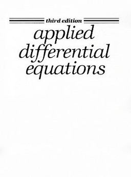 Applied Differential Equations 3rd 9780130400970 Front Cover