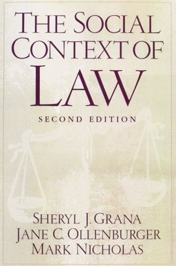 Social Context of Law 2nd 9780130413741 Front Cover