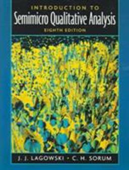 Introduction to Semimicro Qualitative Analysis 8th 9780130462169 Front Cover