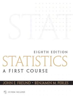 Statistics A First Course 8th 9780130466532 Front Cover