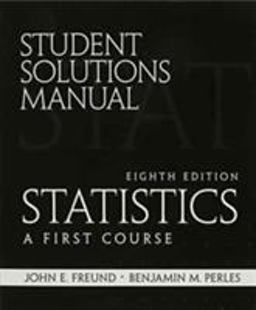 Student Solutions Manual for Statistics