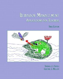 Behavior Management Applications for Teachers 3rd 9780130880819 Front Cover