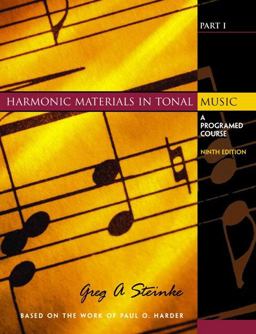 Harmonic Materials in Tonal Music A Programed Course 9th 9780130910738 Front Cover
