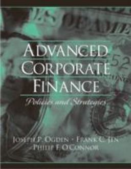 Advanced Corporate Finance  9780130915689 Front Cover