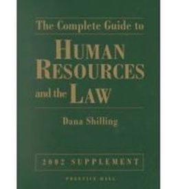 Complete Guide to Human Resources and the Law 2002 1st 9780130926524 Front Cover
