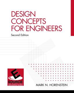 Design Concepts for Engineers 2nd 9780130934307 Front Cover