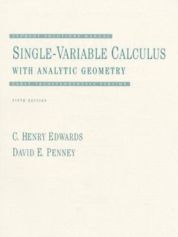 Single Variable Calculus