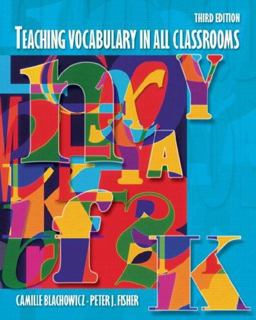 Teaching Vocabulary in All Classrooms 3rd 9780131198036 Front Cover