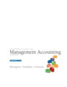 Introduction to Management Accounting, Chap. 1-14