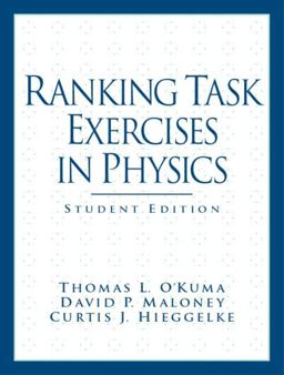 Ranking Task Exercises in Physics Student Edition  9780131448513 Front Cover