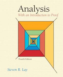 Analysis With an Introduction to Proof 4th 9780131481015 Front Cover