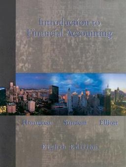 Introduction to Financial Accounting  9780131509870 Front Cover