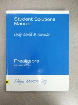 PREALGEBRA-STUD.SOLN.MAN.  9780131576391 Front Cover