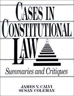 Cases in Constitutional Law