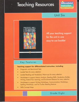 Prentice Hall Literature Unit 6 Unit Resource Book  9780131907898 Front Cover