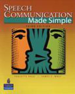 Speech Communication Made Simple 3rd 9780131955448 Front Cover