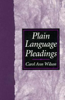 Plain Language Pleadings 1st 9780131996397 Front Cover