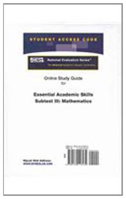 Access Code Card for the Online Tutorial for the National Evaluation Series Essential Academic Skills Subtest III