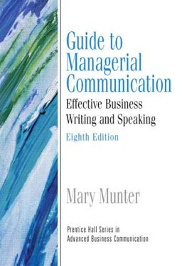 Managerial Communication Effective Business Writing and Speaking 8th 9780132424264 Front Cover